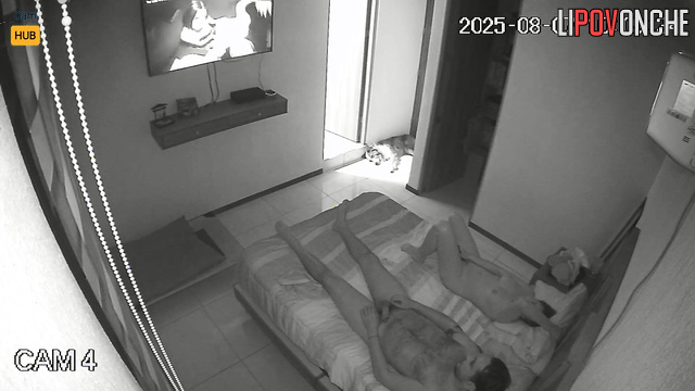 Horny couple fucking and watching porn at the same time