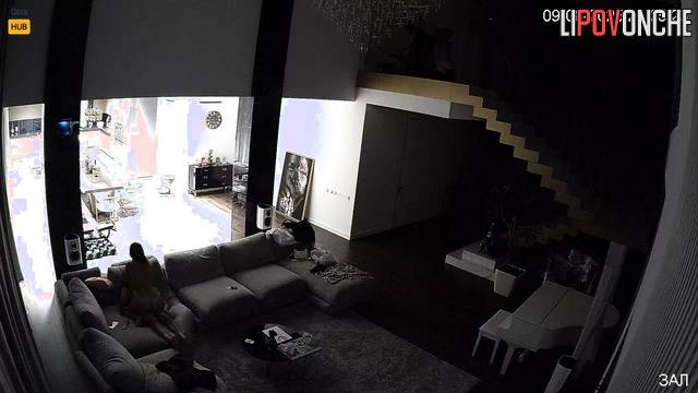 Russian couple enjoys their privacy, unaware that they are being watched