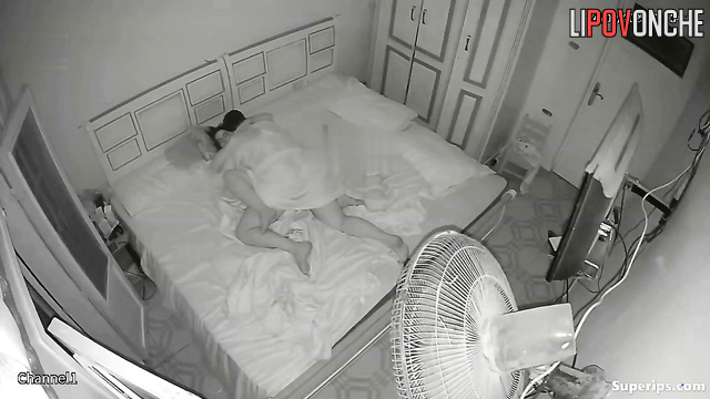 Couple enjoys each other, unaware their moments are filmed