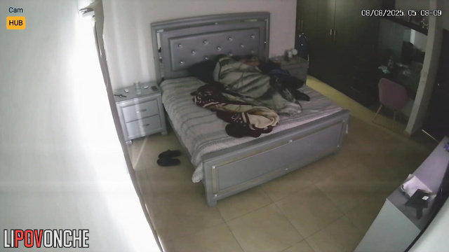 This couple fucking, unaware of a home hidden camera