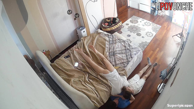Teens fooling around in the closed room, hidden video