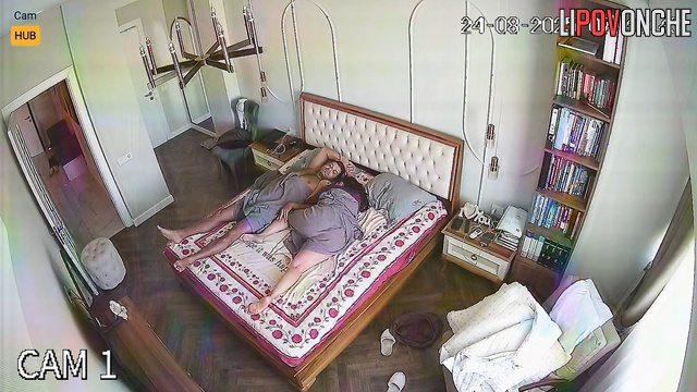 Lovers didn’t notice the small camera watching from the corner