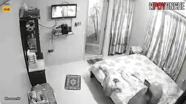 Chubby wife and husband had no clue her laptop webcam was turned on remotely