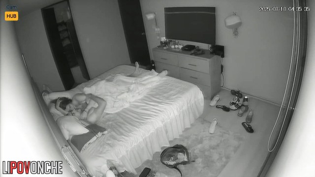Lovers had no idea that someone installed a camera in their room