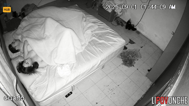 Fat couple had no idea that someone installed a camera in their flat