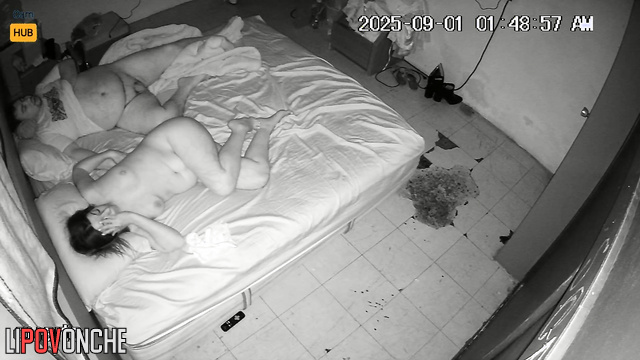 Fat couple had no idea that someone installed a camera in their flat