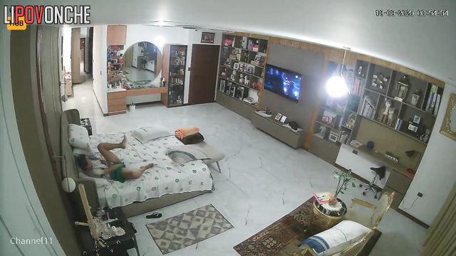 Peruvian milf took off her panties while waiting for her elderly husband's cock