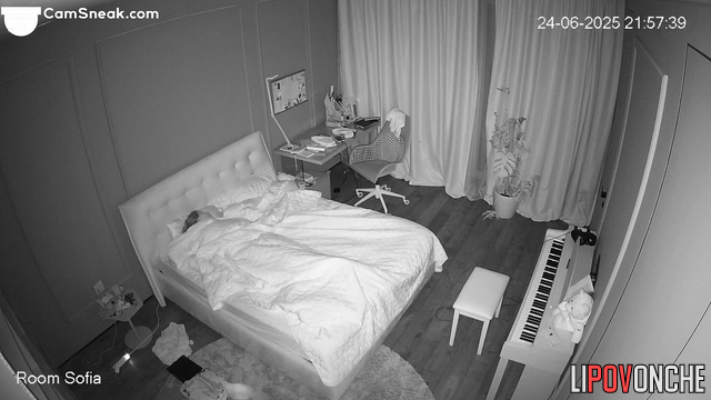 Young student can't sleep until she plays with her hairy pussy