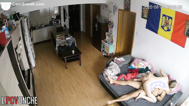 His dick is amazing and blonde loves to ride it, hidden camera