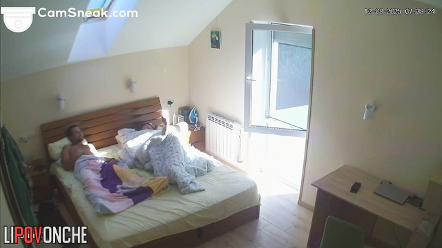 Couple really enjoyed each other that morning, home video