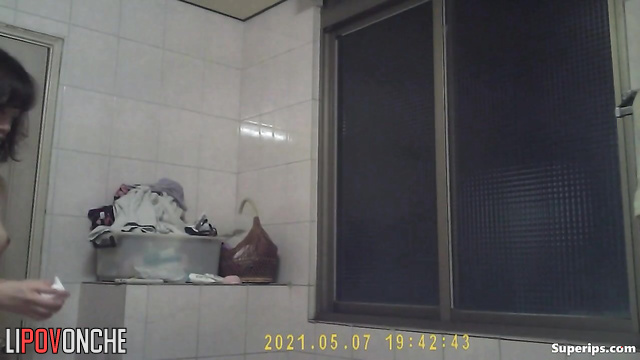Sexy asian lady taking shower right now / secret camera