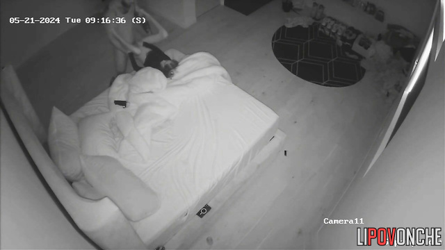 A pair finds privacy inside, unaware of the spying eyes