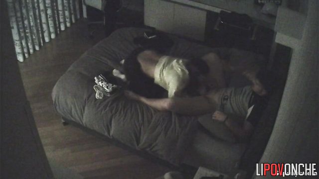 Couple enjoying oral sex and doesn't suspect that someone is peeping