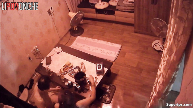 Blowjob in the living room (asian man enjoying it)