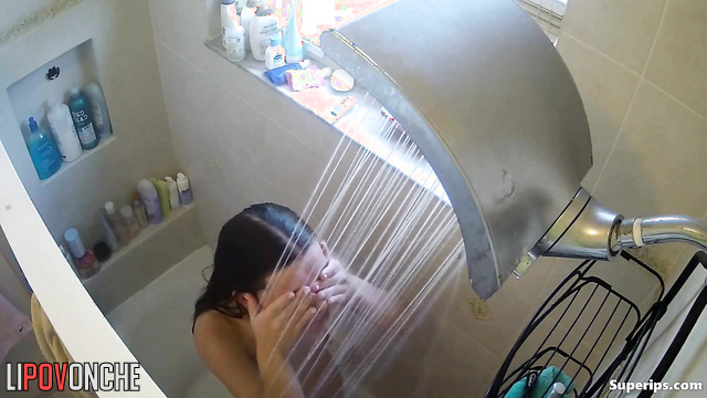 Girl closed the door, unaware she is being watched