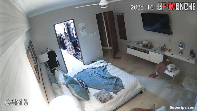 Horny couple having fuck, unaware someone is quietly watching