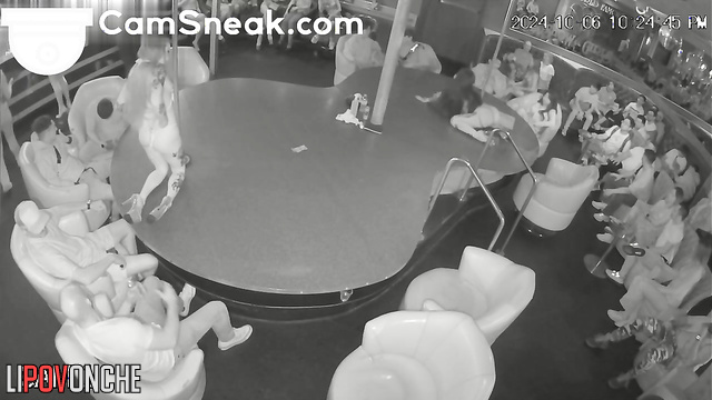 Rich guys watching hot dances (passionate striptease)