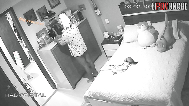Girl with small tits playing with her small friend before sleep