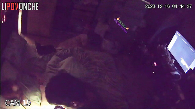 Dormmate jerking off on sleepy busty bitch and having fun