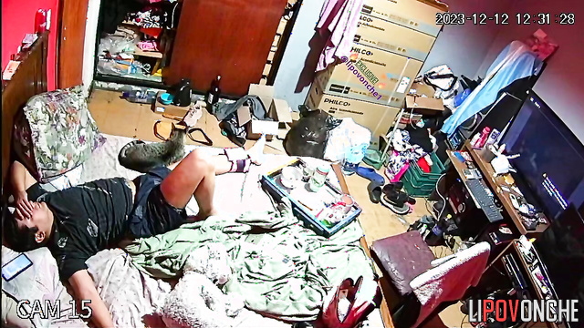 Brunet fucked his lovely redhead girl (home sex tape)