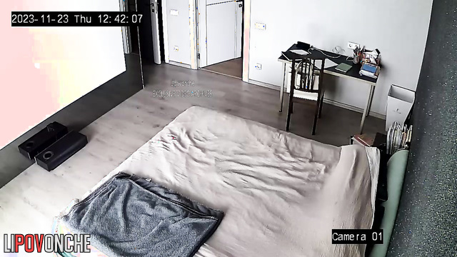 Sad evening turned into hot masturbation (bedroom video)