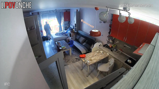 Neighbor installed a camera in their big living room