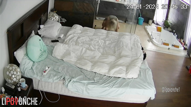 She squatted down and started taking pictures of her pussy
