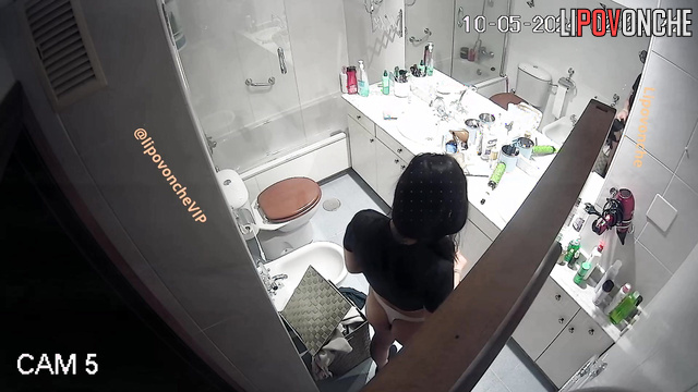 Brunette wants to look best (she is going to visit adult party)