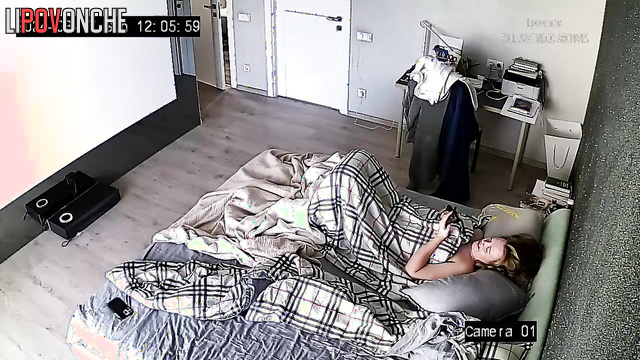 Chubby blonde with small tits enjoying doggystyle sex