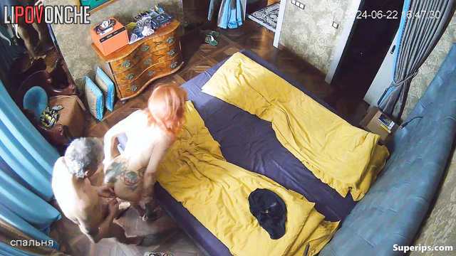 Even though she has grey hair, her dick is still hard