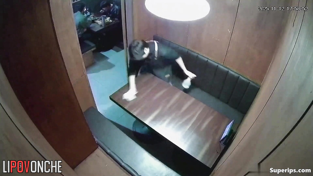 A Korean couple is having a steamy time in a private VIP room at a café