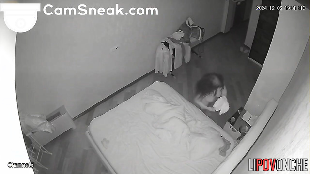 Woken up by her horny husband, curly-haired mommy takes the initiative in fucking