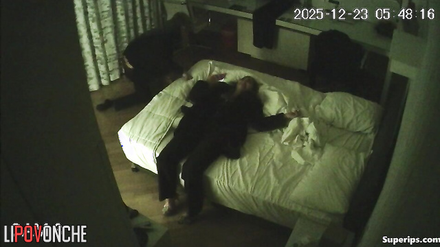A young guy undresses his tired fellow student with a sexy ass in his bedroom