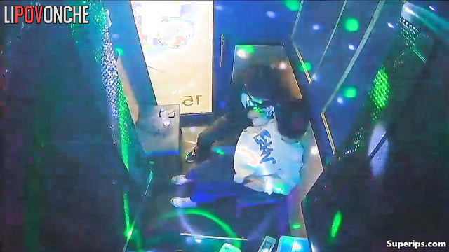 Young Asian couples give each other sexual pleasure in a karaoke room