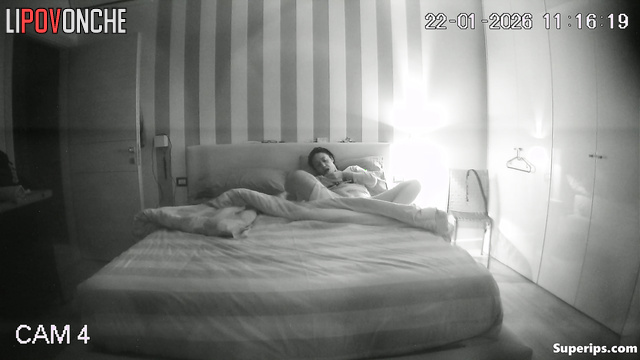 A slender milf plays with her wet pussy while her husband is at work