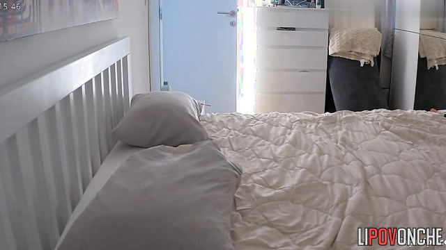 The beauty gently strokes the firm butt of the guy who's fucking her friend