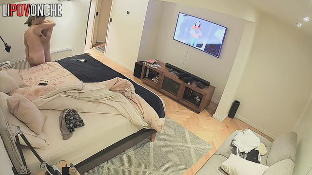 A naked husband distracts his wife from watching TikTok with some hot sex