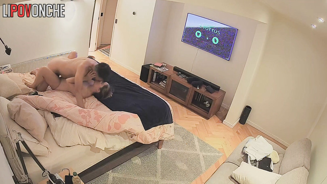 A naked husband distracts his wife from watching TikTok with some hot sex