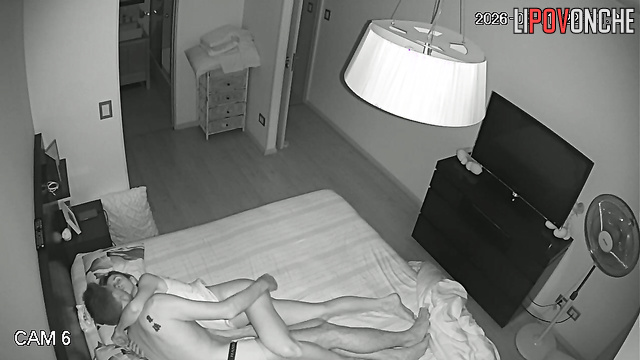The slender girl woke up to the tender caresses and kisses of her aroused husband
