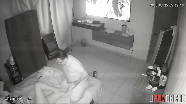 Nothing can distract an aroused man from caressing his wife's sexy ass