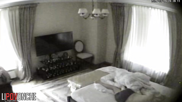 A seductive blonde milf woke up to her husband's fingers playing with her clitoris