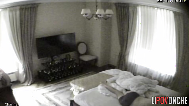 A seductive blonde milf woke up to her husband's fingers playing with her clitoris