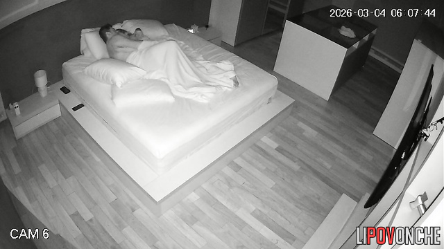 A passionate husband is actively fucking his skinny wife deep in the mouth