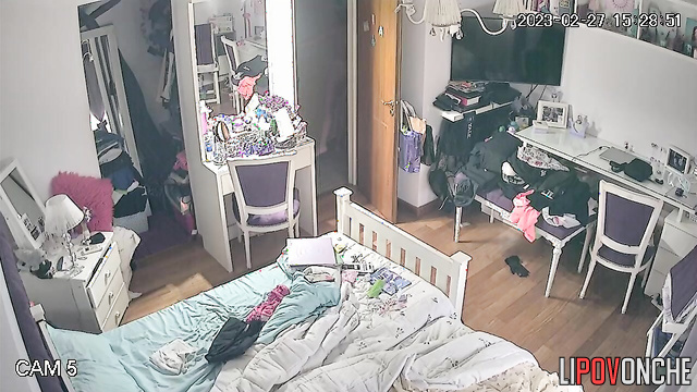 A curious beauty admires her seductive naked body in the mirror