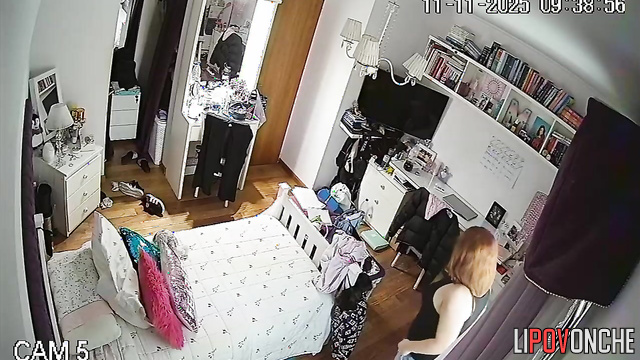 After her morning orgasm, the girl admires her seductive naked tits in the mirror