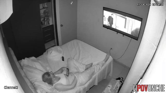 This girl secretly plays with her pussy while she is alone at home