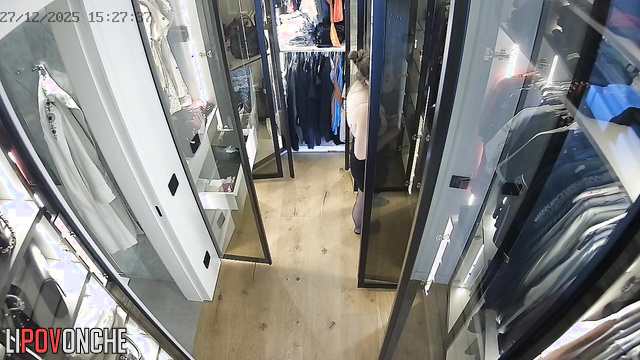 Video from private dressing room - girl changes her clothes online for you