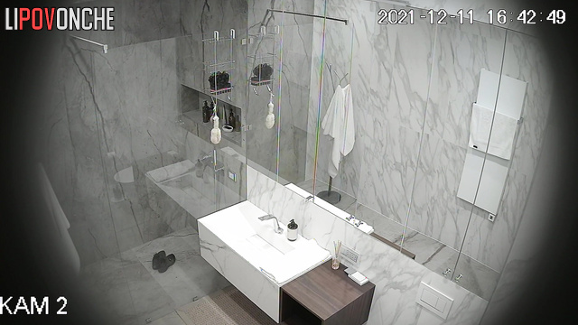 Woman takes a shower but she has no idea that you look at this process
