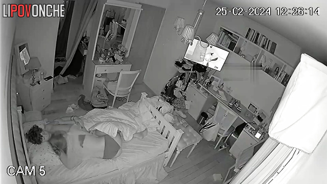 A young couple is trying out new sex positions while no one is home