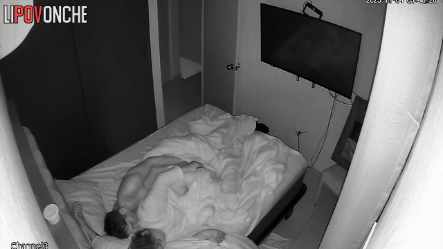 Upon waking up, the lover licks the sleeping mammy's tender bottom